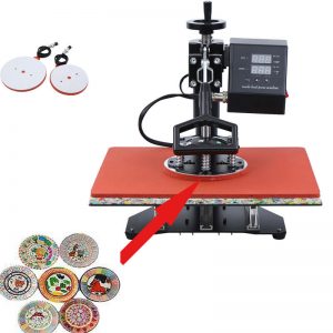 Presă termică multifuncțională 8in1, platan 38x38 cm